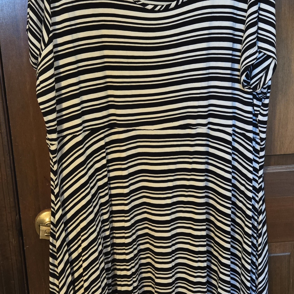 Black and White Striped Dress